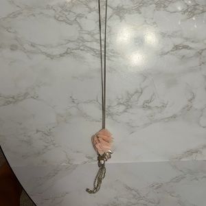 Necklace- fabric flower